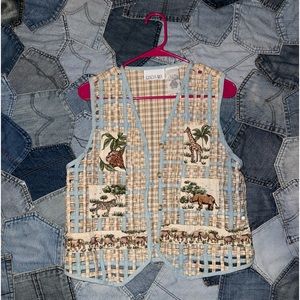 Woven safari vest S/M